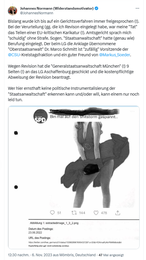 sabi_ri's tweet photo. Hallo @PolizeiUFR
§126a StGB? Post-Details in der Bildbeschreibung.
Zudem: anprangernde Nennung des Namens des OStA,
siehe dazu OLG Hamburg, Beschluss vom 09.07.2007, Az. 7 W 56/07
Das dürfte teuer werden, #LadekabelJohnny
https://t.co/oqL2Wc9Wvd https://t.co/DMdtAo5Rkd