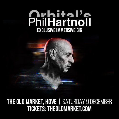 On Saturday 9th December, @PhilHartnoll (@orbitalband) will DJ at The Old Market (TOM - @TOMvenue) in Hove. TOM's Friends priority booking is 7th Nov & general booking opens on 8th Nov. For tickets and more details -theoldmarket.com/shows/orbital-…