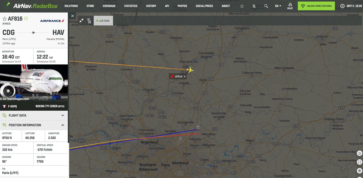 airlivenet's tweet photo. UPDATE #AF816 landing expected at 18h37 local time https://t.co/la4Sk9KXrK @RadarBoxCom https://t.co/ofbGDZkx94