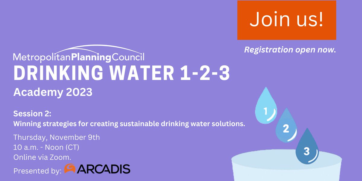 JOIN US THURS (11/9) for the 2nd session of the 2023 Drinking Water 1-2-3 Academy: Winning strategies for creating sustainable drinking water solutions, feat. municipal officials, public works directors, & water experts discussing LSLR best practices. Reg: ow.ly/LT5250Q4FNk