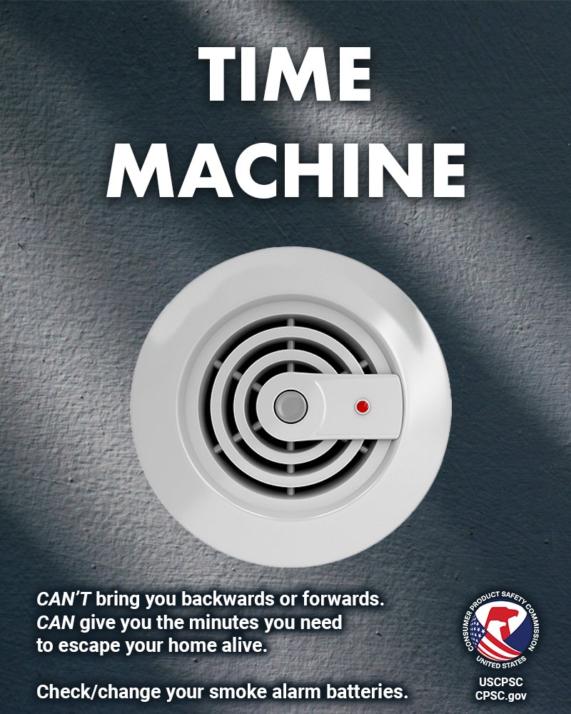 USCPSC's tweet photo. Give yourself time. https://t.co/w4Wb1l8jcs
