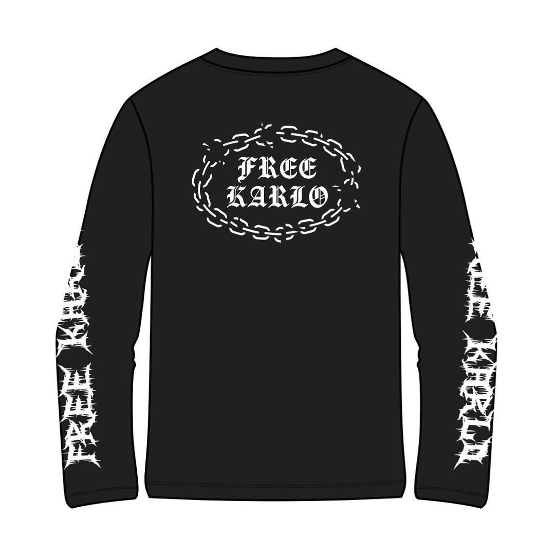 MilionPlusEnt's tweet photo. 🔒 FREE KARLO longsleeve ve velikostech S - XL online na https://t.co/TahNrWyZ2S 🙏🏻 Veškerý zisk z prodeje jde na podporu Karla #FreeKarlo https://t.co/H3ecILZgeM