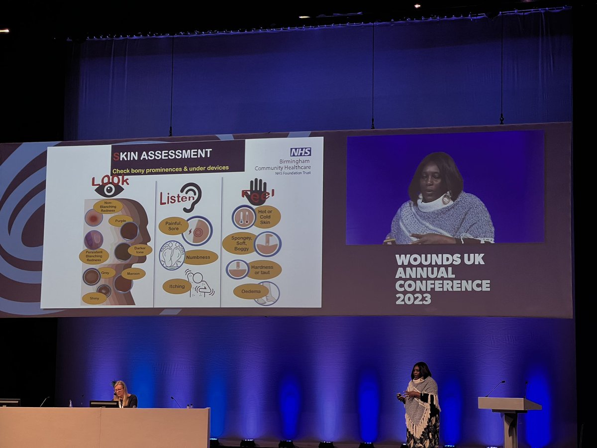 Absolutely love this approach to skin assessment in dark skin tones #WoundsUk2023 #wearewounds