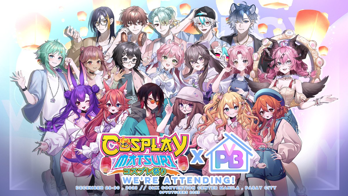 We'll be at this year's #CosplayMatsuri2023 !✨
We've been preparing some stuff you'd enjoy and would love to take home with you! Who knows what else we're cooking up👀 

#PVBmatsuri #PVBtubers