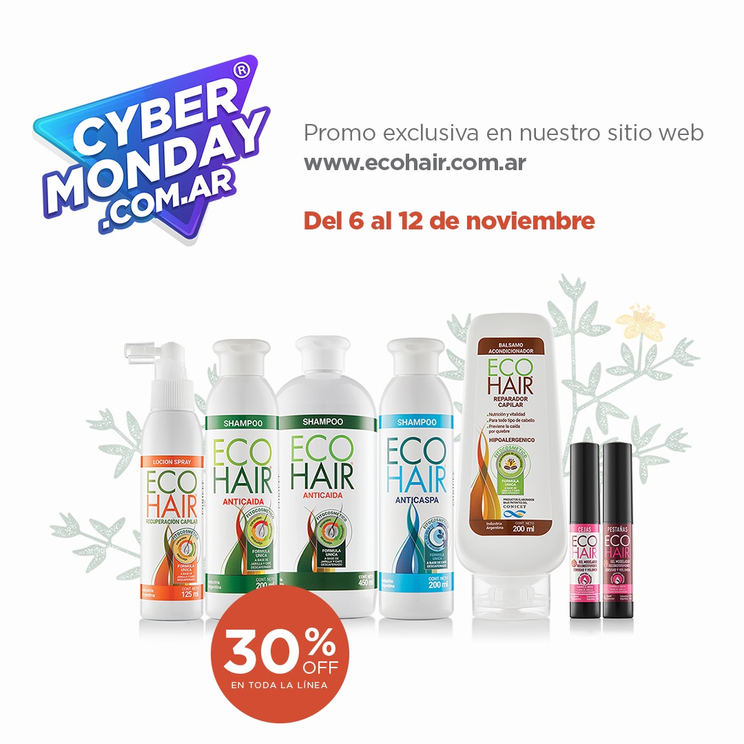 ECOHAIR_'s tweet photo. ¡CYBER MONDAY EN ECOHAIR!

Promo disponible en https://t.co/EQOYF6dsF6 https://t.co/ADiDjoGFVX