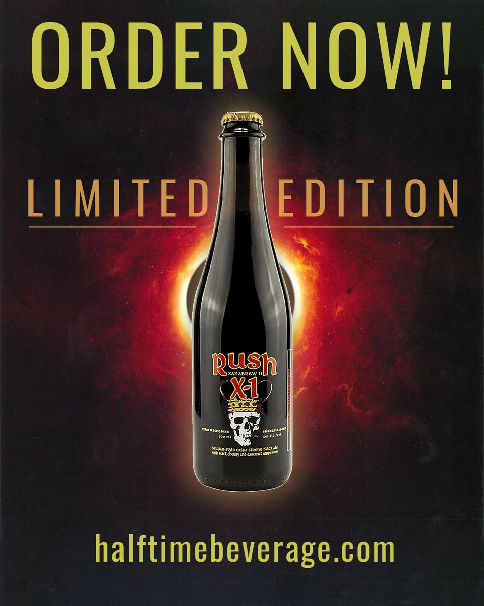 rushbeerhq's tweet photo. From the depths of outer space comes X-1, the latest limited edition beer from @rushtheband 

Pre order online at: https://t.co/ENZySbj7wP https://t.co/Up7jpymIJj