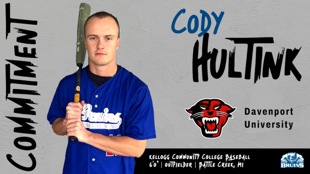 ⚾️🐻 DU-ing Work!

Huge congratulations go out to @codyhultink for his commitment to @GLIACsports' Davenport University Baseball.

Cody is a sophomore transfer heading to excel at DU next year. Look to see big things from him this spring. #NextLevelBruins #BruCru
@BaseballKellogg