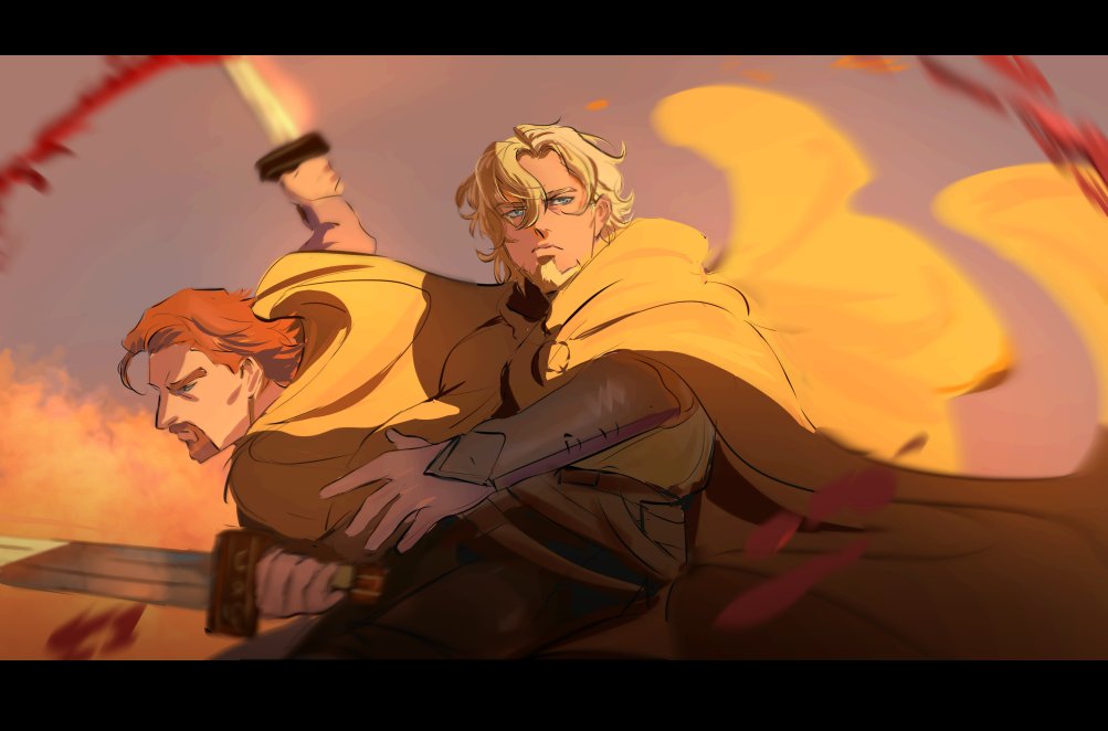 RainStrive's tweet photo. random super fast Svein and Forsetti art why tf not..i can draw them whenever tf i want lmao..i just wanted to sanic speed something before bed 

#originalcharacter #VINLAND_SAGA https://t.co/XXlNSIbfh7