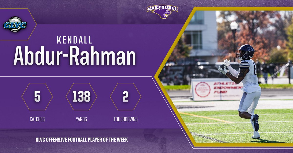 🏈🐾|Career Day Sees Abdur-Rahman Win <a href="/GLVCsports/">Great Lakes Valley Conference</a> Offensive Player of the Week

🔗bit.ly/46YErWJ

#BearcatsUnleashed #GLVCfb