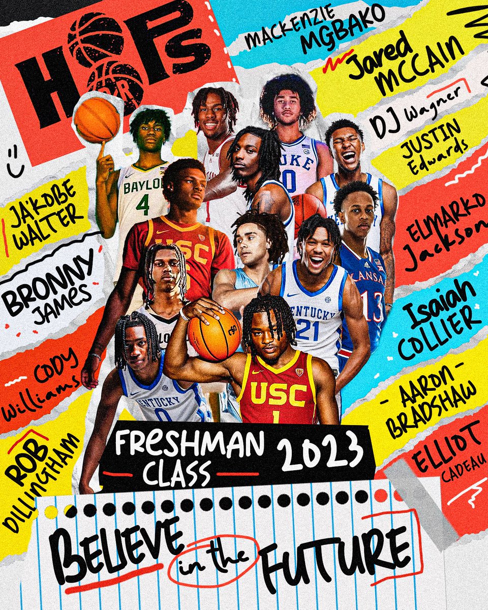 Bronny. DJ. Collier. Wagner. The class of 2023 is ready to shine bright this szn ⭐️