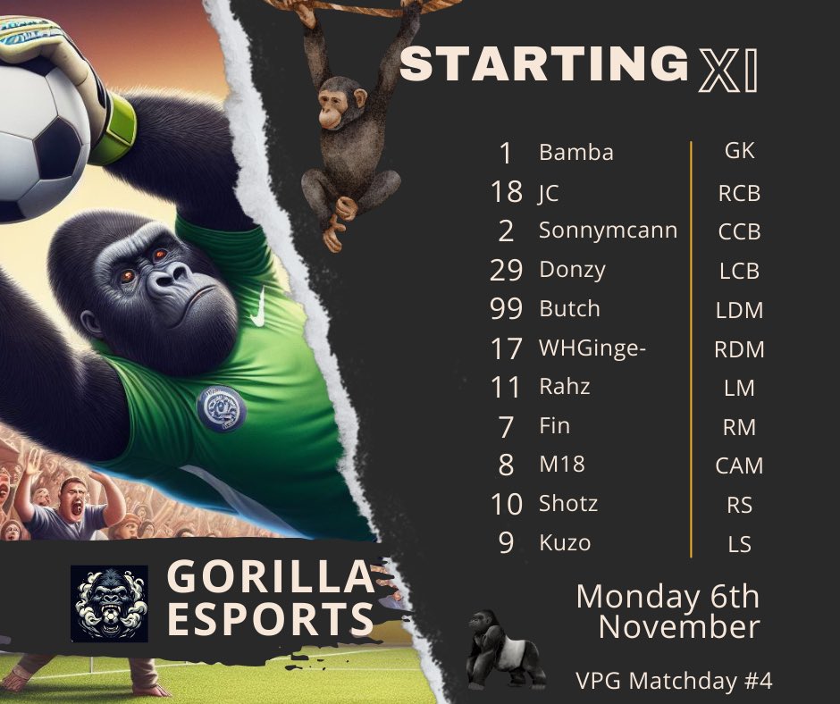 4 big games as we begin Week 2 in <a href="/OfficialVPG/">Virtual Pro Gaming</a> 

🦍🦍🦍🦍