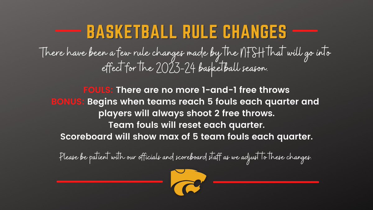 Some things to note as we head into basketball season!