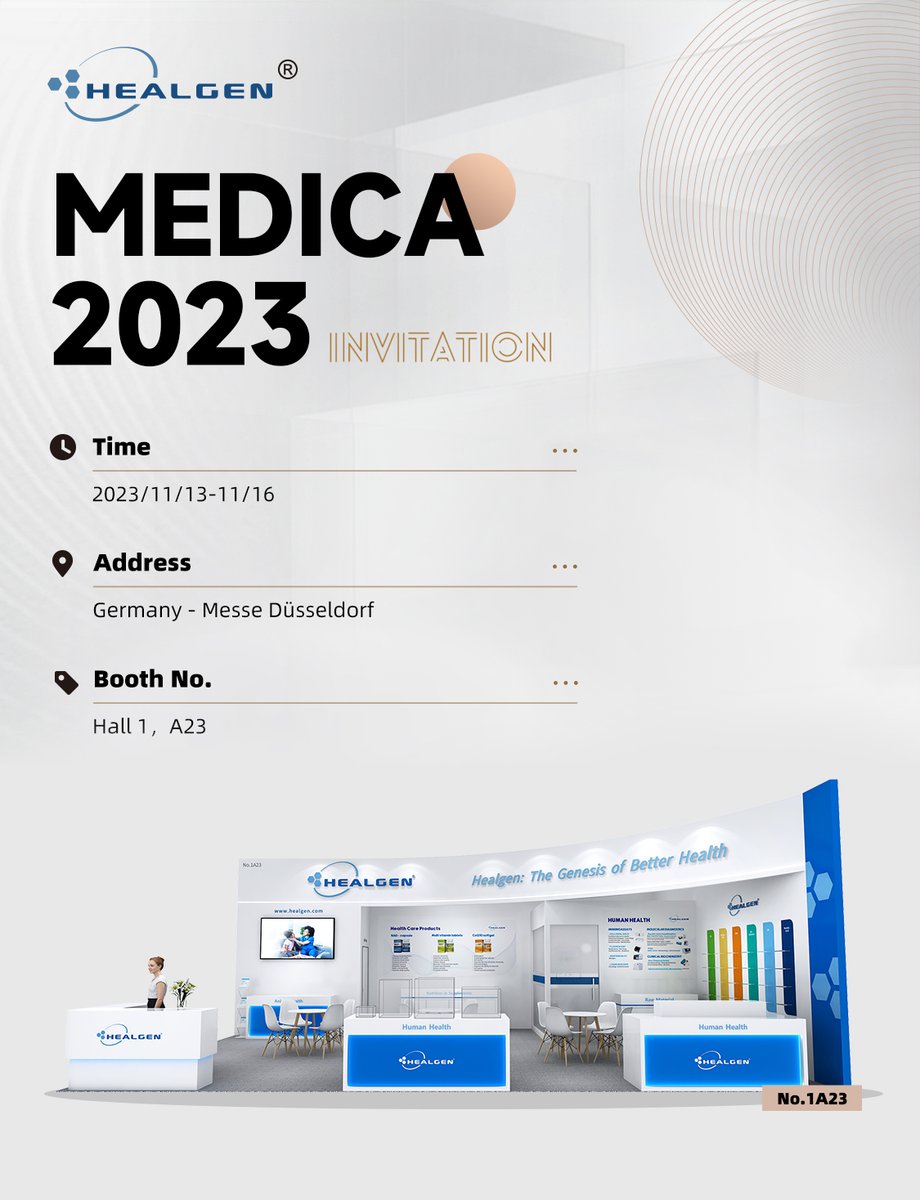Healgen is delighted to exhibit at the MEDICA Conference in Düsseldorf, Germany, this month. Visit Hall 1's Booth No. A23. The Healgen team is proud to be included among industry leaders and innovators at this prestigious event. #medica2023 #ivd #healthcare #healgenscientific