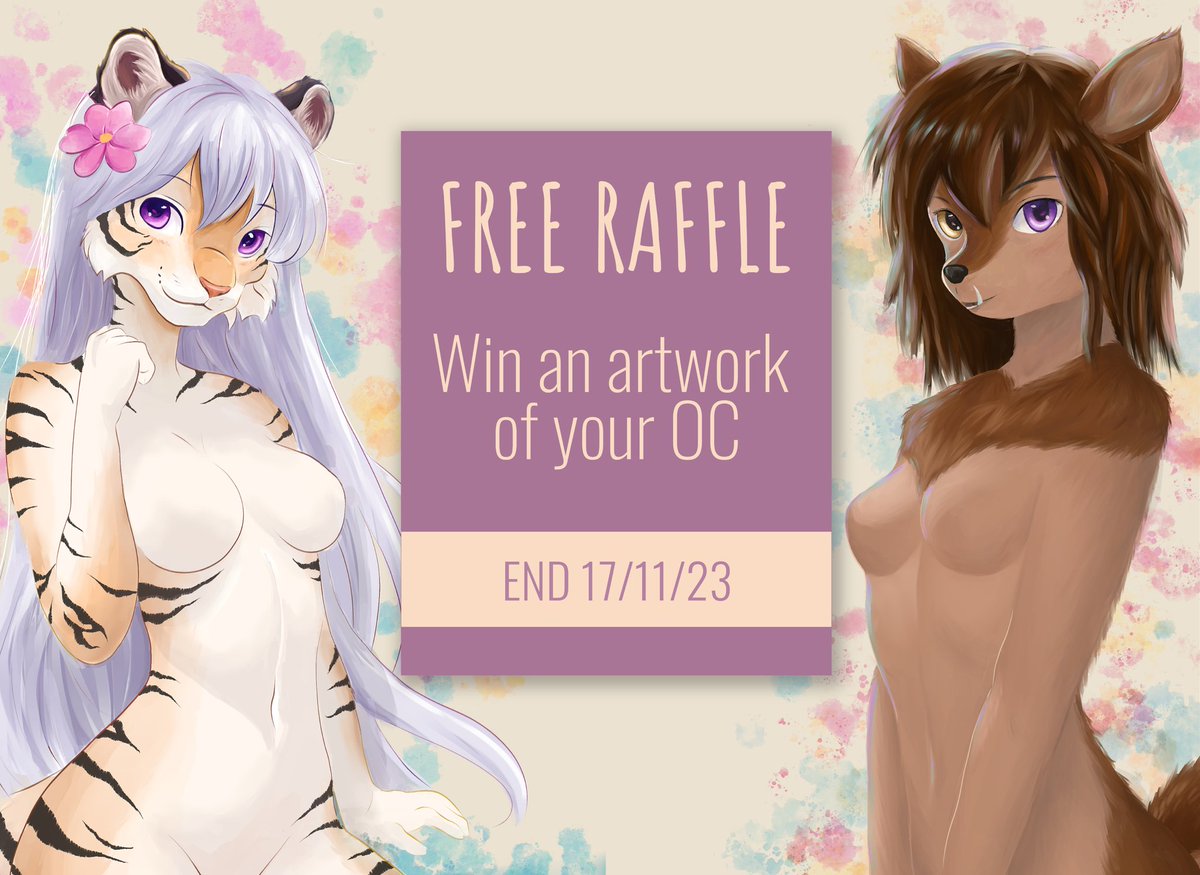 Fenn_Fawn's tweet photo. ✨ ART RAFFLE ✨

The winner will receive a free halfbody from me !

🌿 Follow me 
🌿 RT + Like
🌿 Drop your character ref in the comments (every species, every gender)

End 17/11/23
Good luck everyone ❤️ https://t.co/smc0WY5pGh