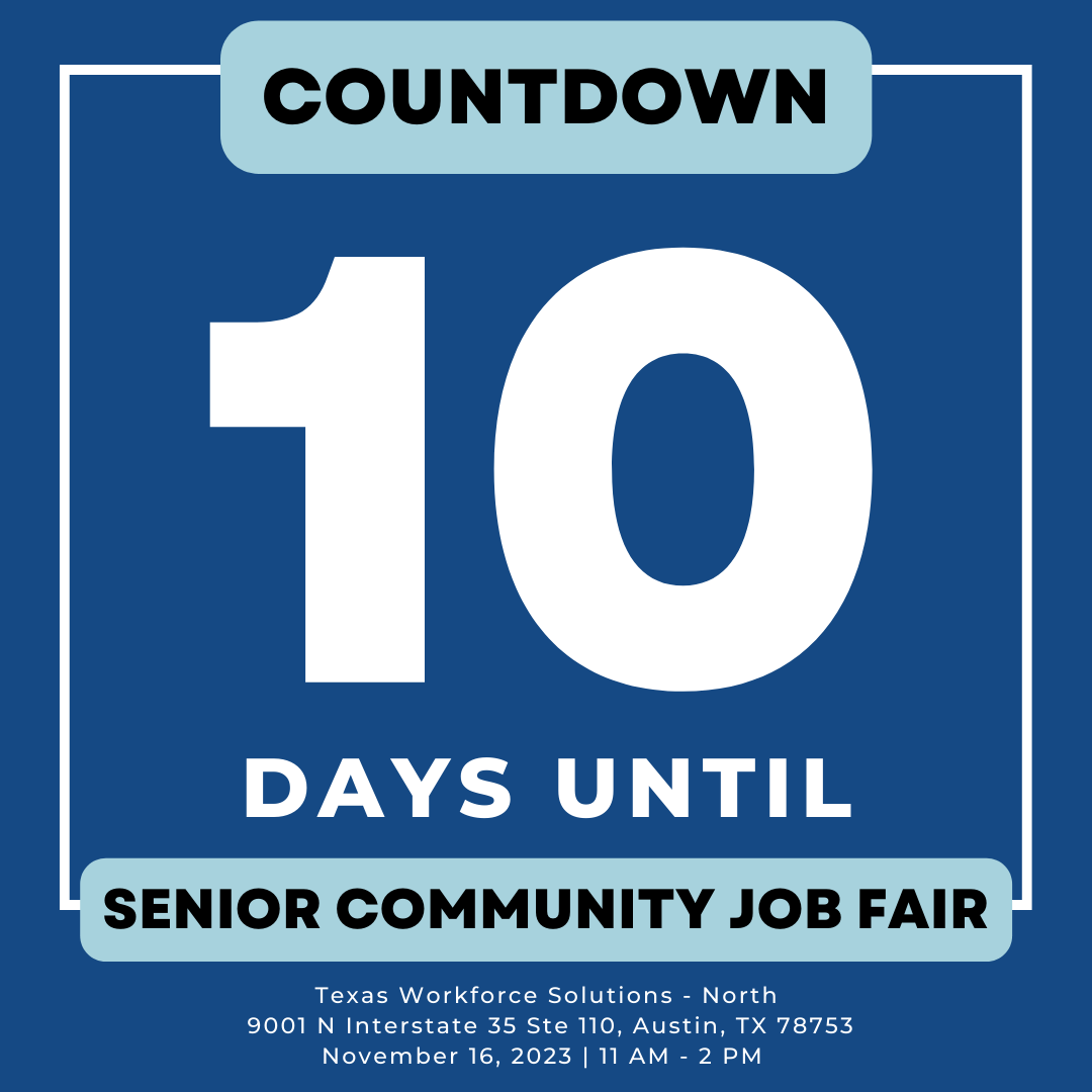 The City of Austin is hosting a Senior Community Job Fair on Thursday, November 16, 2023. We hope to see you there! Register today at: austintexas.gov/jobfairs. #KeepAustinHired #AustinCityJobs #SeniorCommunityJobFair #AustinJobs #JobFair