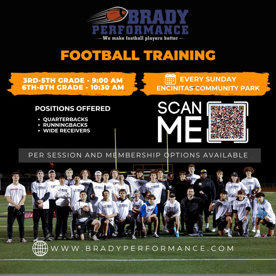 BradyPerform1's tweet image. REGISTRATION IS NOW OPEN FOR OUR SUNDAY SESSIONS! Don't miss out on our WEEKLY sessions! 🏈 Scan the QR code or click the link below to register. 😊

LINK: go.thryv.com/site/bradyperf…

#quarterbacktraining #runningbacktraining #receivertraining #offensivelinetraining...