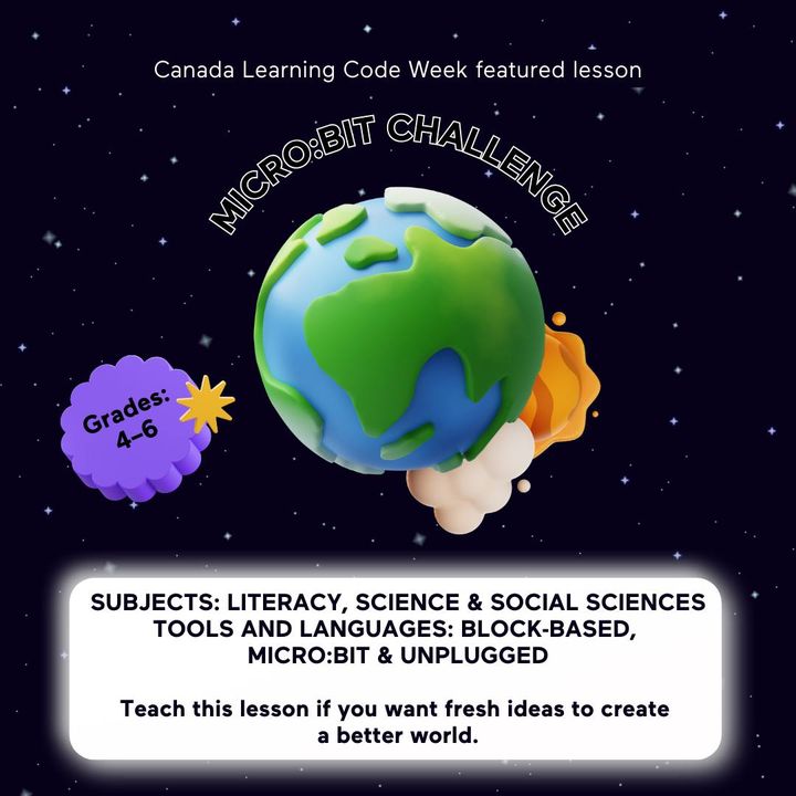 learningcode's tweet photo. Teach one (or more) of these climate-related lesson plans 🌱🌎☁️ during Canada Learning Code Week, Dec. 4–10, 2023. Get your free #CLCWeek lesson plans now: https://t.co/HpINQQ36e8 #CanEd #CdnEd #CdnPSE #BCed #ABed #Adlc #SKed #SaskEd #SkTeachers  #ONTed #EduQC #NFLDed https://t.co/OgXFprOEVg