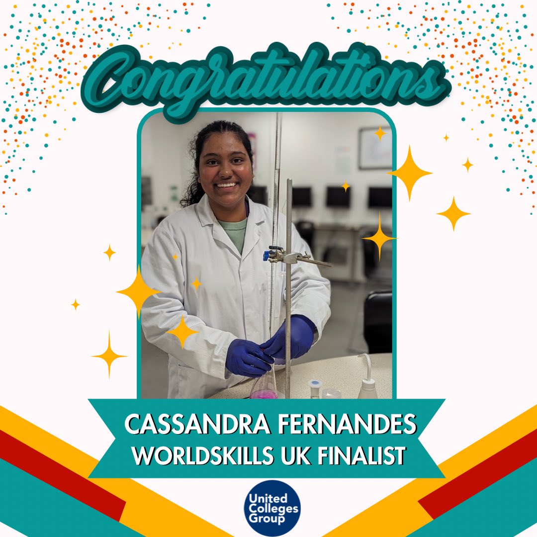 citywestcollege's tweet photo. Congratulations to Cassandra Fernandes for reaching the national finals in the @worldskillsuk 2023 Laboratory Technician competition!
Interested in studying Science? Head to our website to Apply Now!
#WorldSkillsCompetition #ScienceCompetition #ScienceCourse #StudyScience https://t.co/gQAmiDJBoI