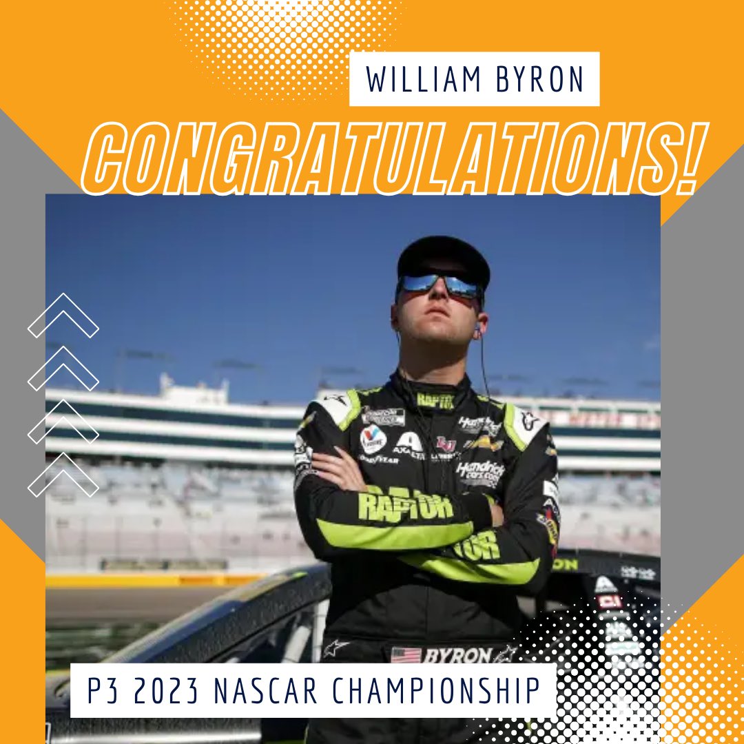 Congrats to PitFit driver @WilliamByron on his 3rd place finish in this year's @NASCAR Cup Series Championship! It was an amazing season, and we know he's hungry for more in 2024. Congrats again William, let's go get you that championship next year!! #24in24 #pitfit #nascar