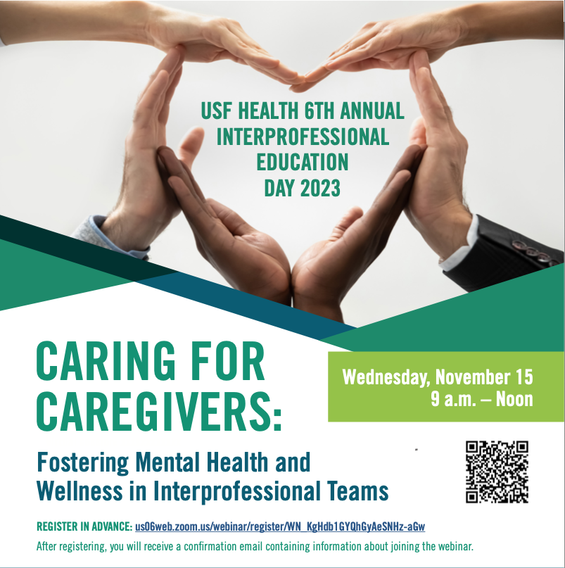 Mark your calendars!  The #USFHealth 6th Annual IPE Day is November 15! Register here:  bit.ly/3Mxs3Vx