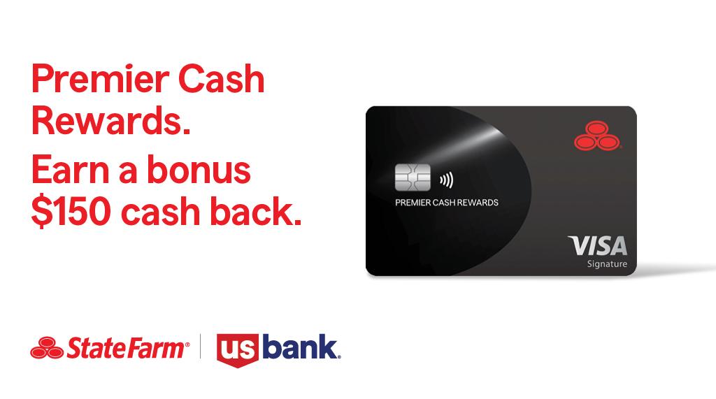 Agent_Kent's tweet photo. Earn a bonus of $150 cash back plus up to 3% cash back on insurance premium payments with the State Farm® Premier Cash Rewards Card from U.S. Bank: https://t.co/wphpo1SxMm https://t.co/JBUkIR2W5d