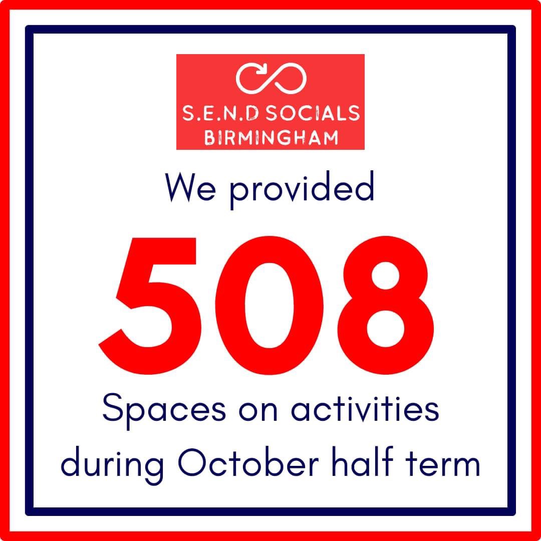 Hope everyone that joined us had a fab time. 

We're straight into Christmas organising, you'll be pleased to hear most things are already booked and we are hoping to send out booking details next week 😀
#SEND #birmingham #PLAY #fun #friends #halfterm #opportunities