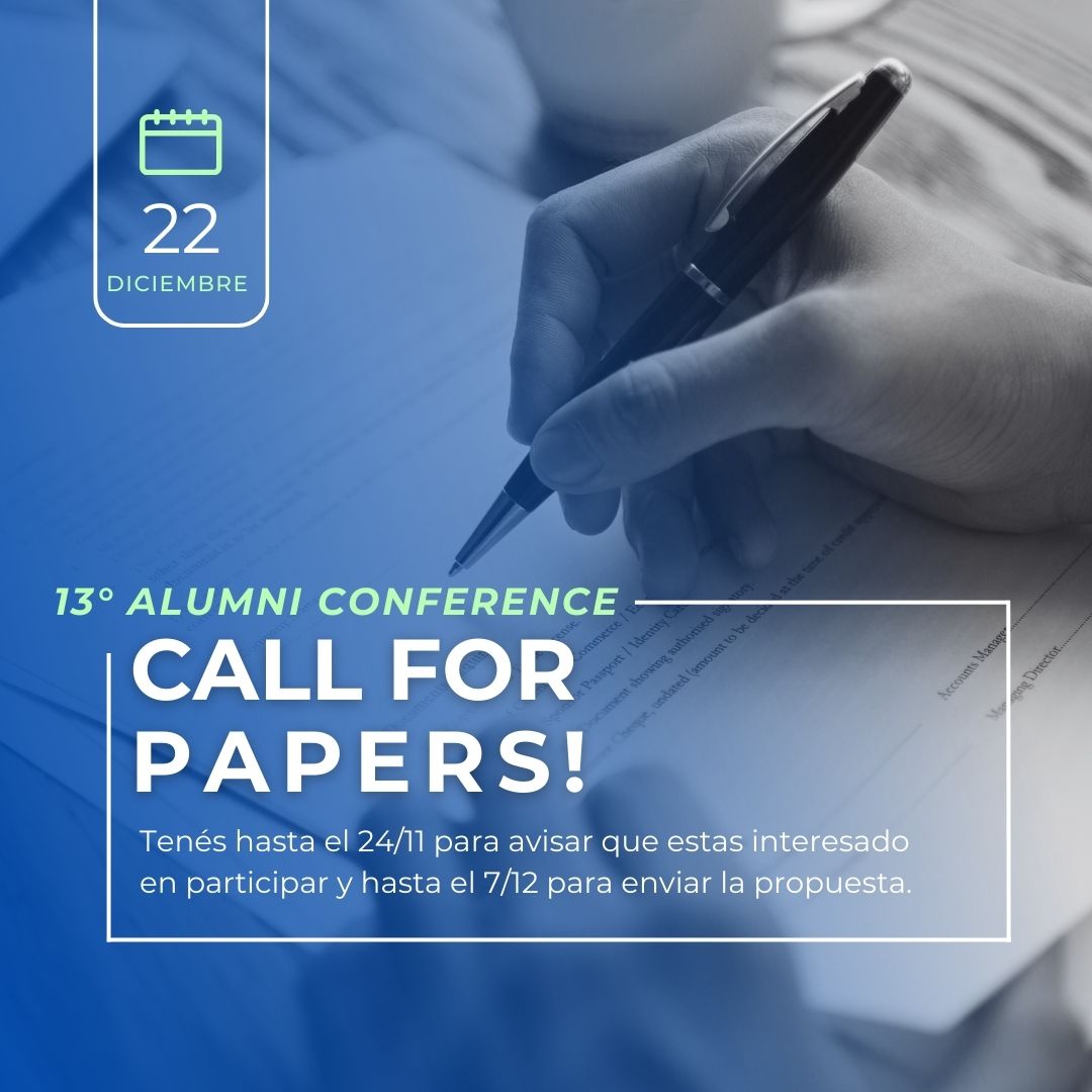 EconUdesa's tweet photo. 👩‍🎓📖Invitamos a los graduados de Economía de UdeSA a postular sus trabajos para presentar en la 13º Conferencia de Graduados el 22 de diciembre.

👉Tienen hasta el 24/11 para informar interés en participar y hasta el 7/12 para enviar propuesta.
👉Mail a meramirez@udesa.edu.ar https://t.co/YY96OmOUUI