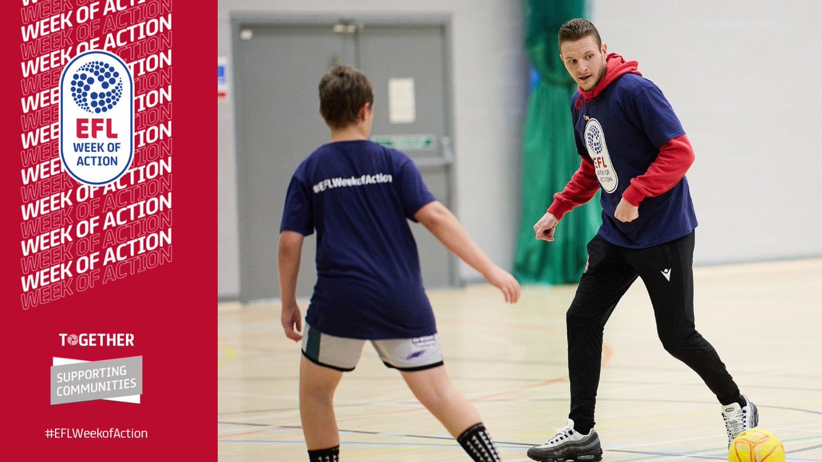 EFL_Community's tweet photo. This is just the beginning!

#EFLWeekofAction Day 1 done ✅

Here’s just a few highlights of the fantastic community work that has been going on within our @EFL network with some familiar faces popping along. https://t.co/UEb8Z35WBv