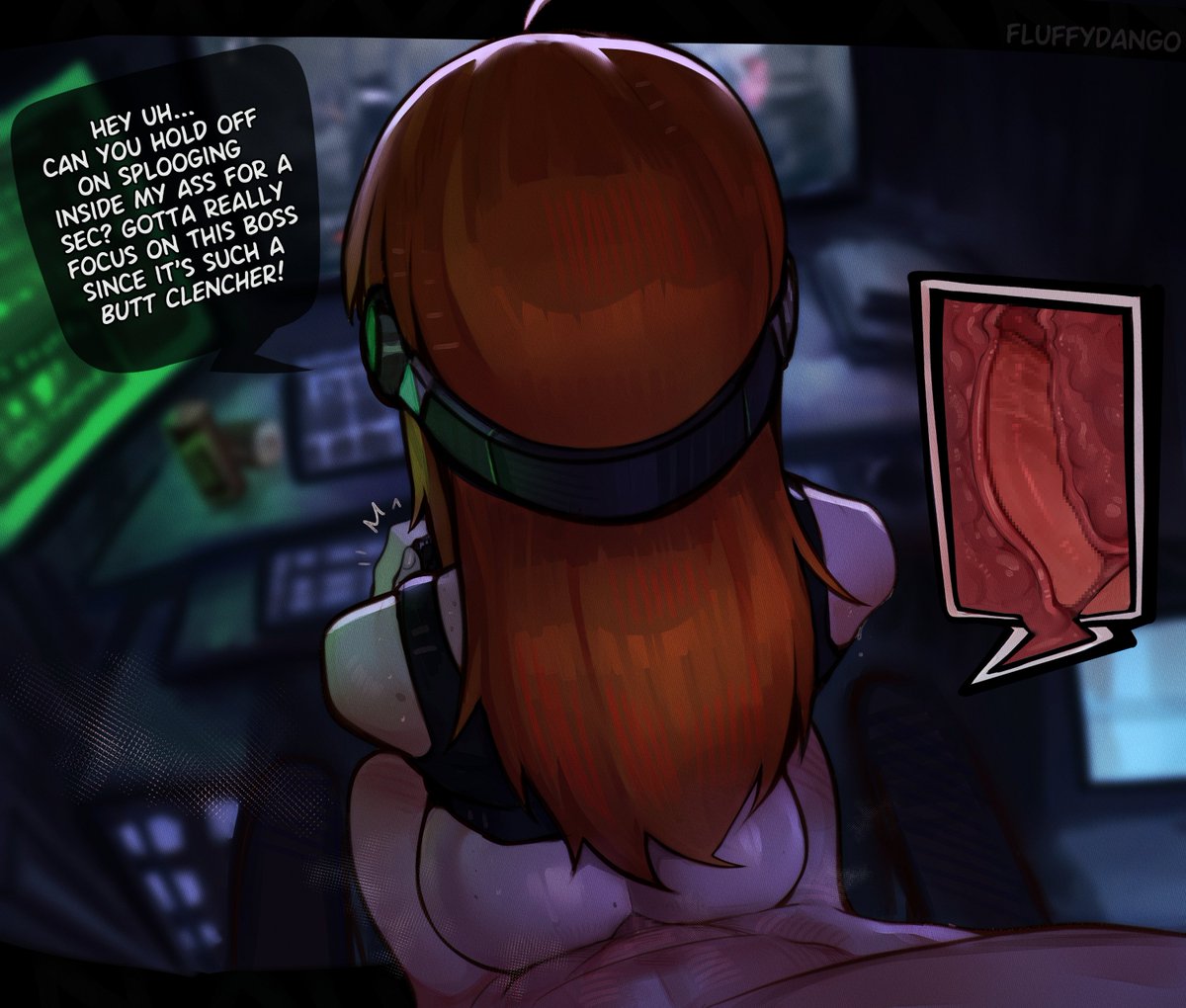 fluffy_dango's tweet photo. Intense gaming hours with Futaba!🍑 https://t.co/GtY9tnEQQH