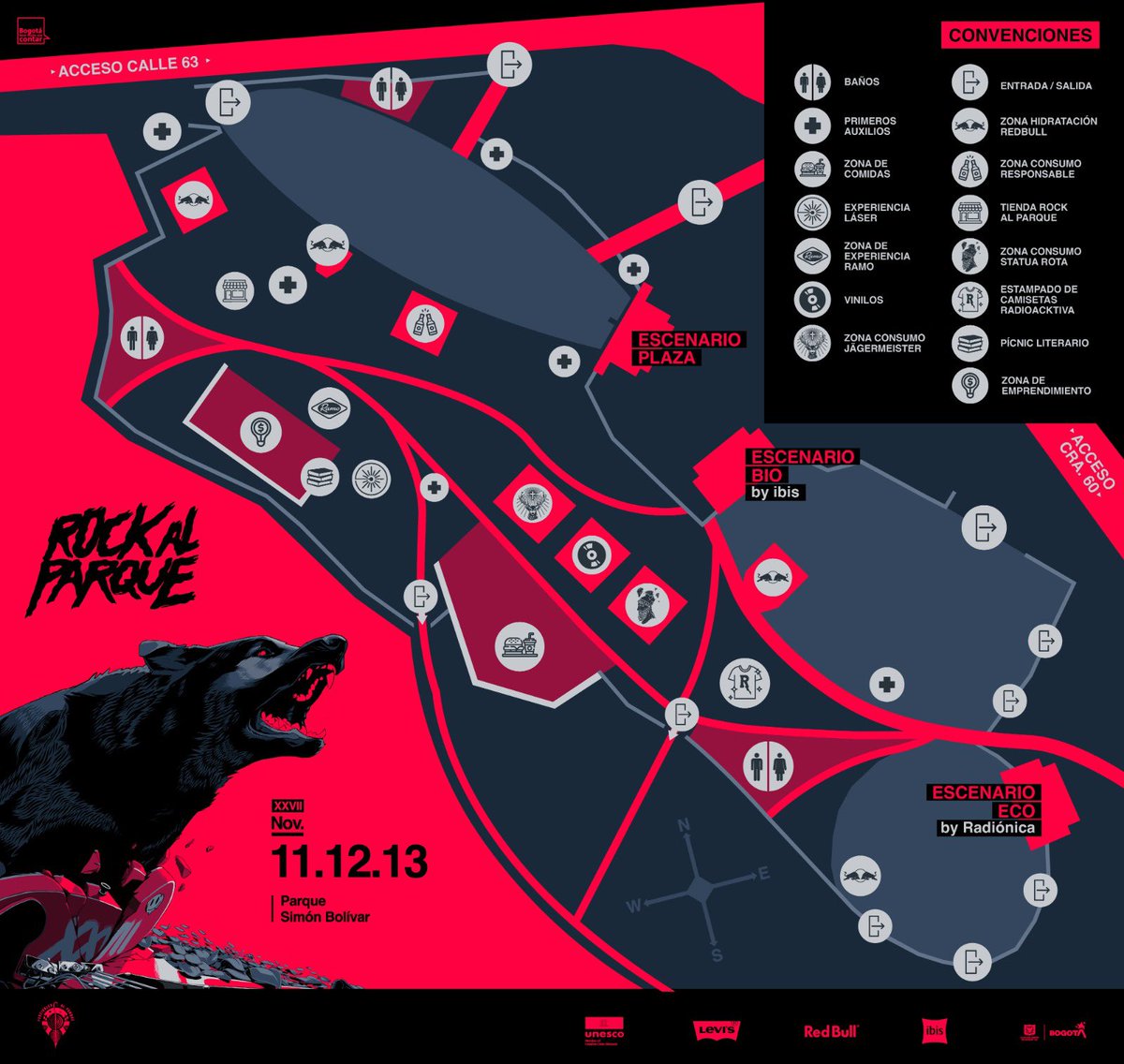rockalparquefes's tweet photo. Aquí está el mapa oficial de #RockAlParque2023  😈🔥🤘

📍 Descubre todas las zonas de comida, emprendimiento, hidratación y consumo responsable. Conoce los accesos, baños, escenarios y todos los espacios disponibles. 

Más info aquí: https://t.co/Hmsr8os8yd https://t.co/MXx1AVueDS