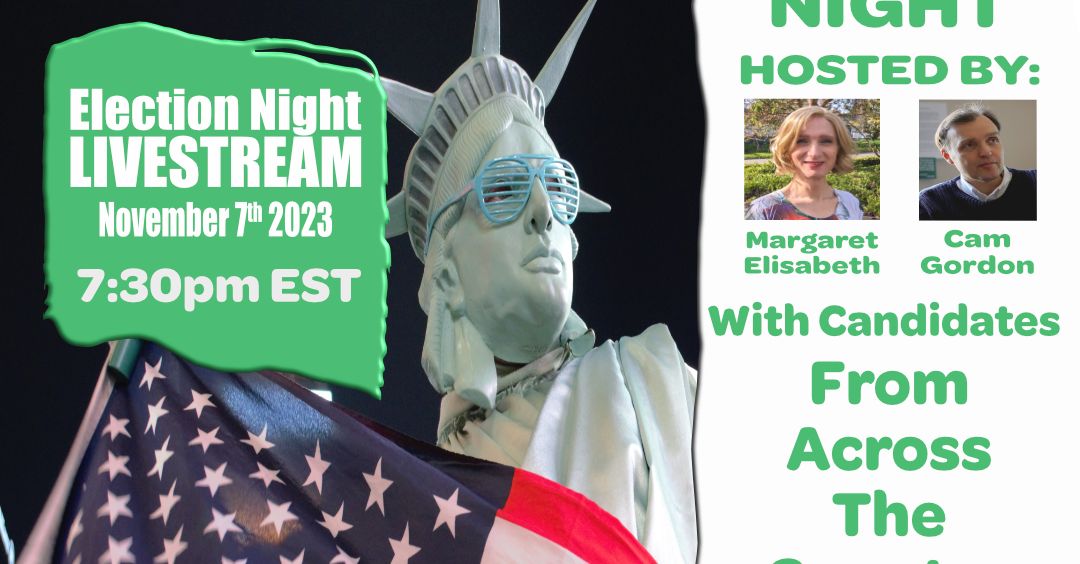 gpelections's tweet photo. GREEN PARTY NOV 7 ELECTION NIGHT COVERAGE: At least 39 Greens from CO, CT, IN, MI, MS, NJ, OH &amp; VA are running in Nov 7 elections. Follow #GreenParty #ElectionNight Livestream here https://t.co/XXSd8Q6ttz &amp; numerical election results as they come in here https://t.co/CYvKn4eaT3 https://t.co/97jJ5mCGyH