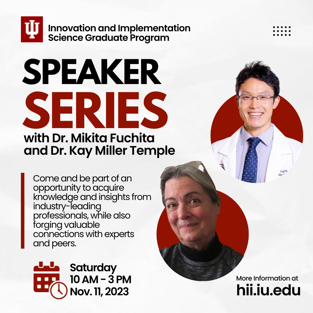 🌟 This Saturday, don't miss out! Engage with Dr. Mikita Fuchita and Dr. Kay Miller Temple in an insightful online event beginning at 10 am!

🔗 Register now: bit.ly/3QpC7RD

#HealthcareInnovation #ExpertTalk #DigitalLearning