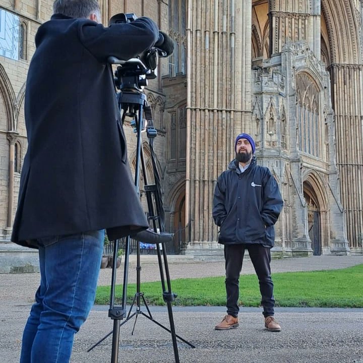 Shaw77Marc's tweet photo. Just a casual interview 4 @kidney_research_uk  Peterborough Cathedral Winter Walk. Tonight,Anglian ITV from 6pm. Come along and join us on 3rd December for a 5 mile circular  walk, take in the Christmas markets, ice rink and do some Christmas shopping too!
https://t.co/oV7R3DyWym https://t.co/9qxg232UkG