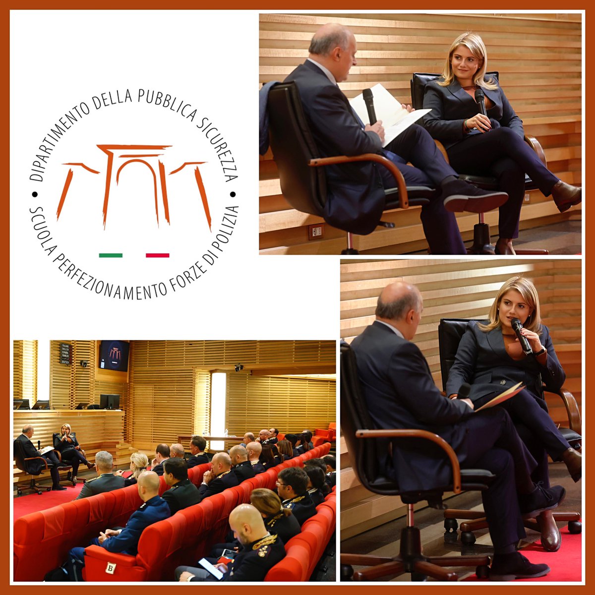 tripodimaria's tweet photo. 📍Roma. Scuola di Perfezionamento per le Forze di Polizia. Un grande onore intervenire al XXXIX Corso di Alta Formazione, su invito del direttore Maurizio Vallone.

@ItalyMFA 
@Viminale 
@poliziadistato 
@GDF 
@_Carabinieri_ https://t.co/IYVvoGccpx