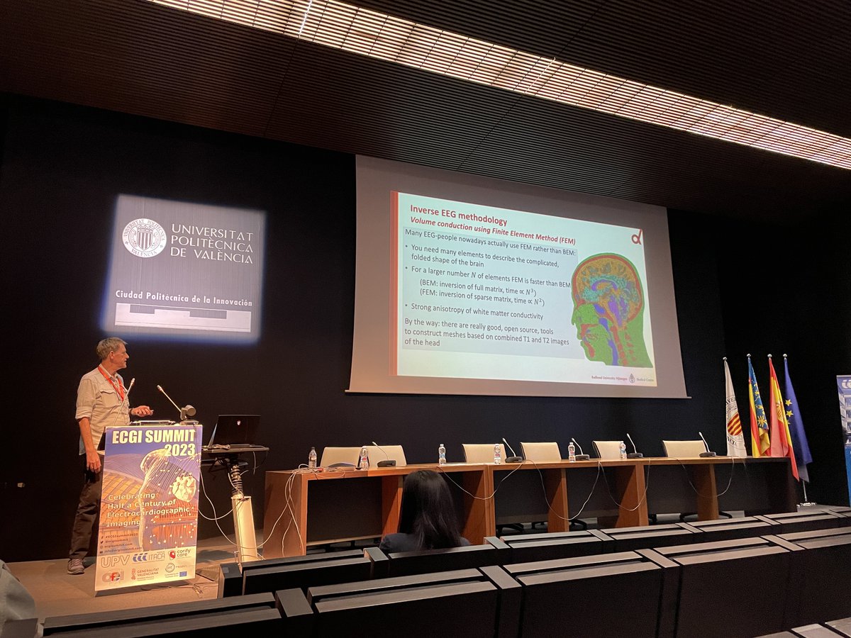 ecgisummit's tweet image. Dr. Thom Oostendorp takes the stage with &quot;Inverse problem modeling in the brain and heart&quot; at #ECGISummit2023.