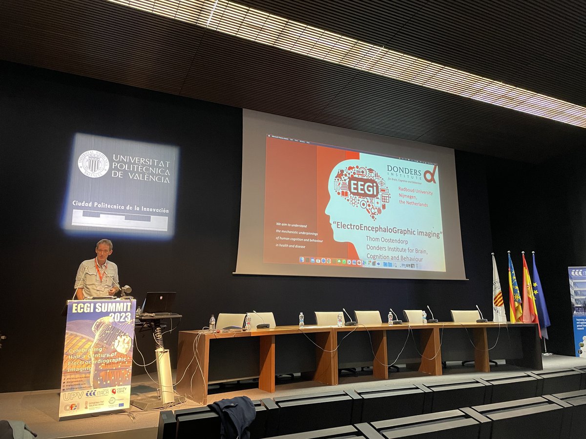 ecgisummit's tweet image. Dr. Thom Oostendorp takes the stage with &quot;Inverse problem modeling in the brain and heart&quot; at #ECGISummit2023.