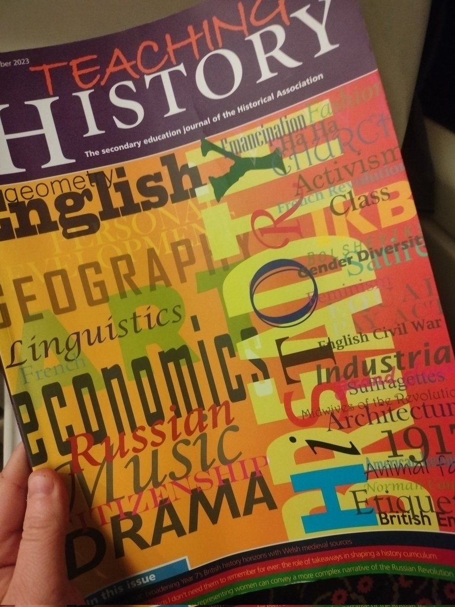 MsFlavelle's tweet photo. Having spent my day in Gloucestershire Archives doing conservation training for my archive job, I now have the pleasure of finally reading the @histassoc TH magazine for my History Teaching job on the train back! #twojobs #bestofbothworlds 🙌 https://t.co/l2wxXnpKJc
