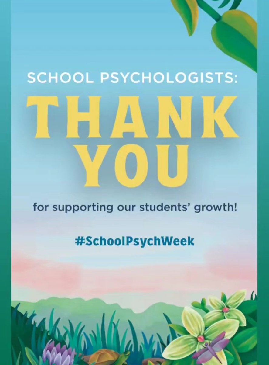 Happy #SchoolPsychWeek all!! 

Let us not also forget to thank #schoolpsychologists working in #nonschool settings like hospitals, clinics, day habs, and residential facilities @nasp. School psychologists in school and nonschool settings are awesome!