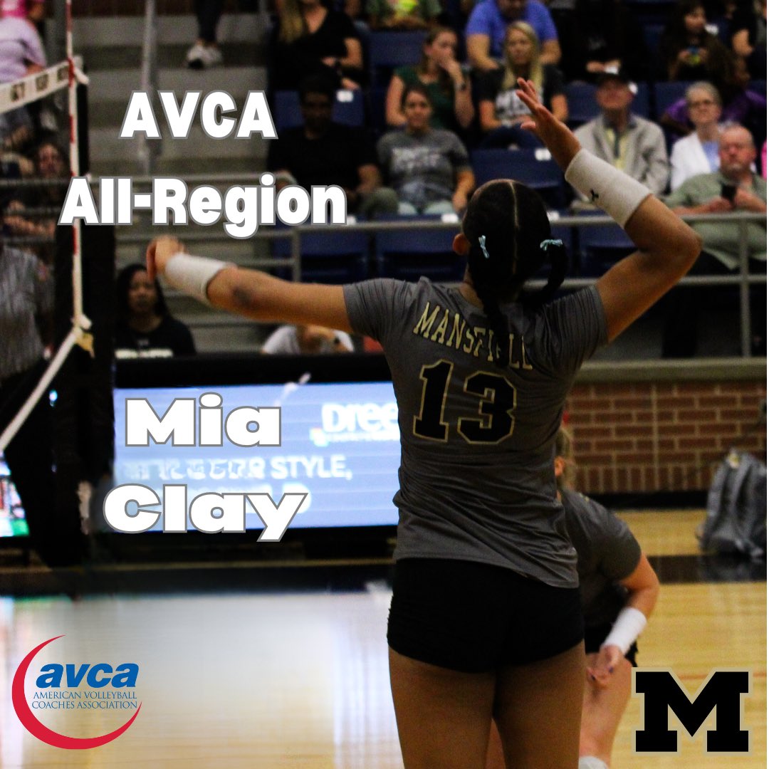 Mansfield_Vball's tweet photo. Congratulations to Mia Clay and Rachel Resta for being named AVCA All-Region for Region 4 (MS, ARK, LA, TX, and OK)!! 💛🏐🖤 @MiaClay2024 @Rachel_Resta https://t.co/IJUQovfvg4