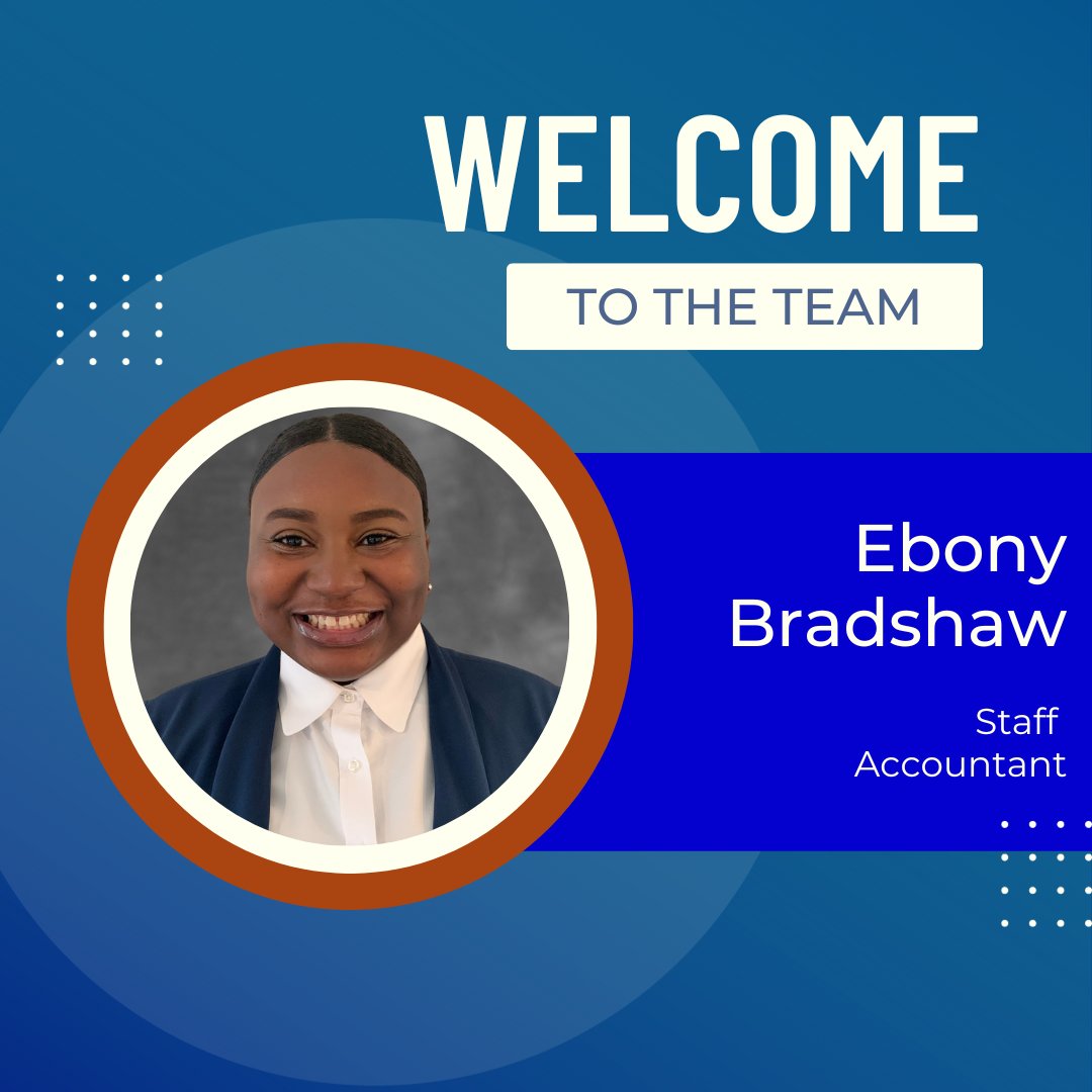 🌟 Join us in welcoming Ebony to the CBM team! 🎉 With her impressive academic background and two years of audit experience, she's a fantastic addition as a staff accountant. We're excited to have her on board. ✨

#WelcomeAboard #NewTeamMember #AccountingProfessionals #CBMTeam