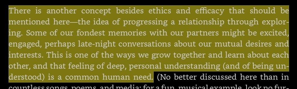 meltinghypno's tweet photo. Started reading 'The Brainwashing Book' by Sleepingirl for some #HypNobember reflections and to gain some new skills. This passage stuck out to me and once again reinforces my desire to get to know people before playing with them. Honestly, it just makes things so much better! https://t.co/GLnLEK699A