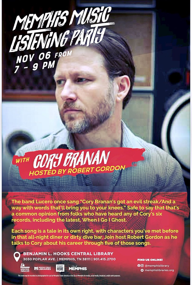 Memphis! Come to the main library tonight at 7:00. (They’ve forgotten that you never returned the complete Twilight series). #listeningparty