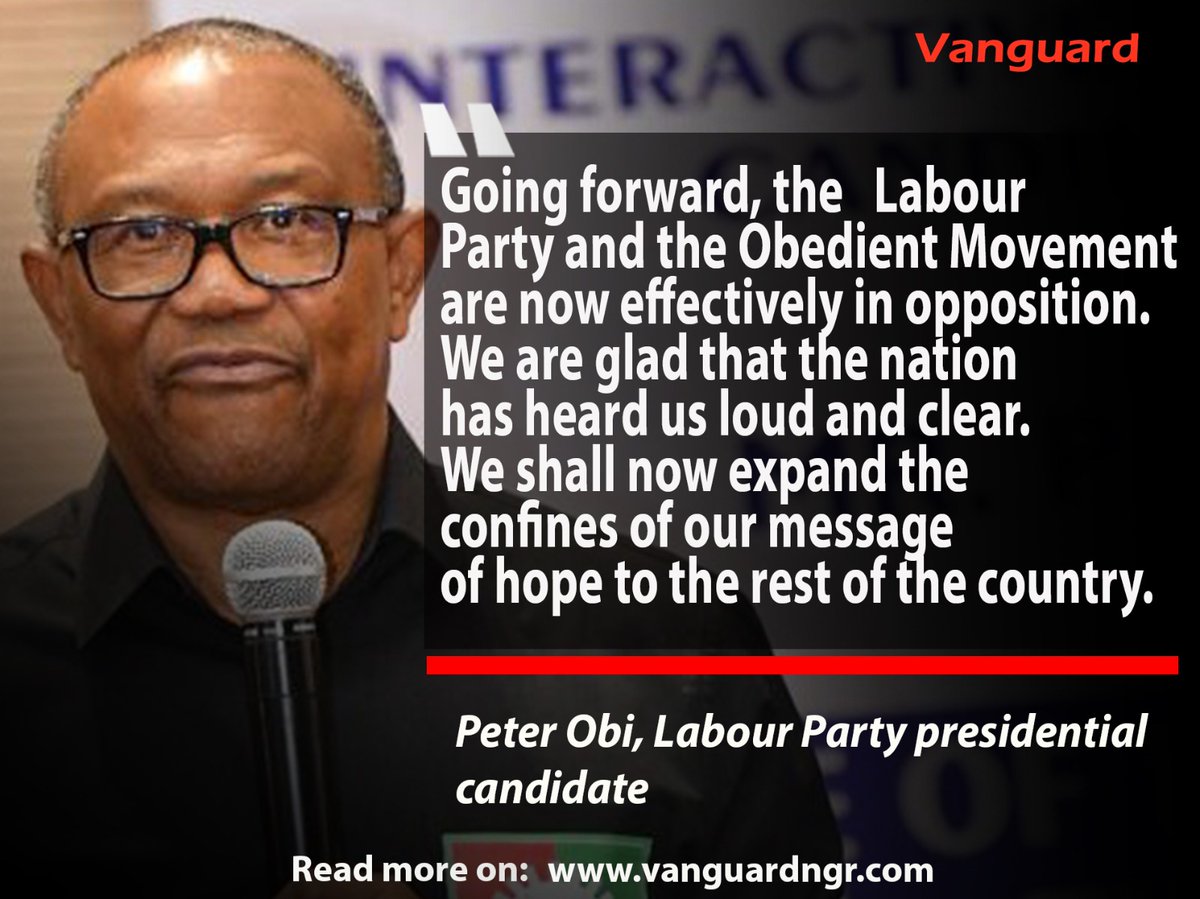 #peterobi #VanguardNewspaper #labourparty #presidentialcandidate #nigeria