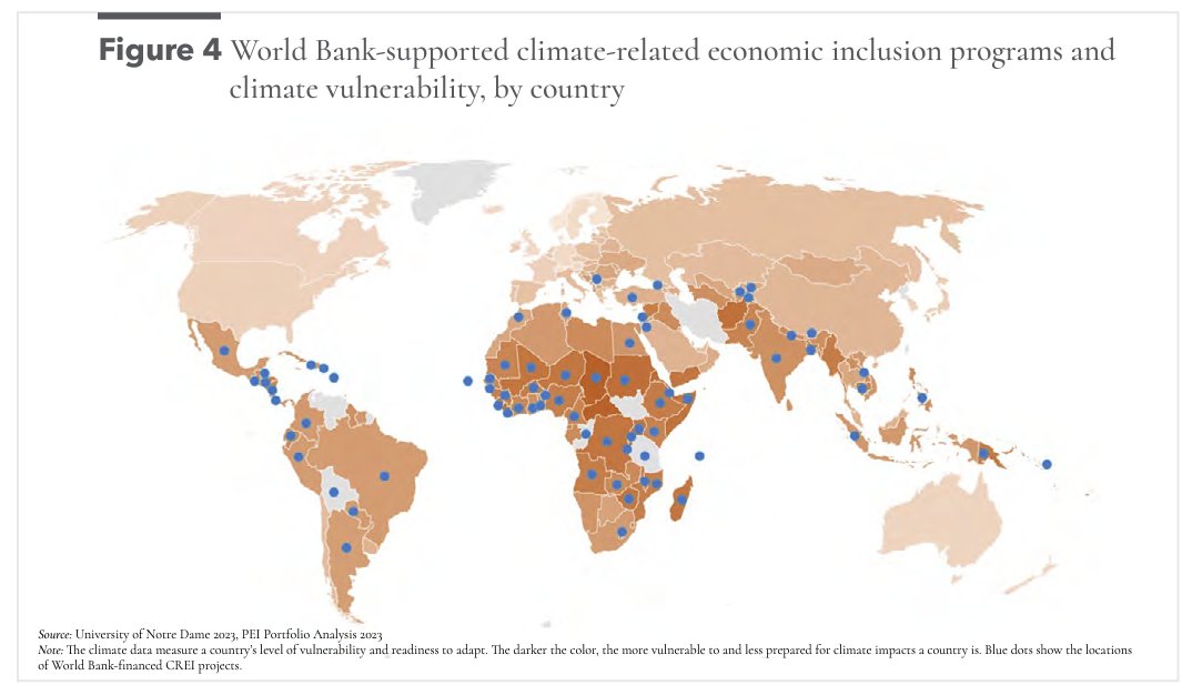 PEIglobal_org's tweet image. See where climate vulnerability meets @WorldBank-supported programs focused on #EconomicInclusion &amp;amp; #climate resilience in @PEIglobal_org's latest #InPractice publication 👉 bit.ly/3QjCInZ.