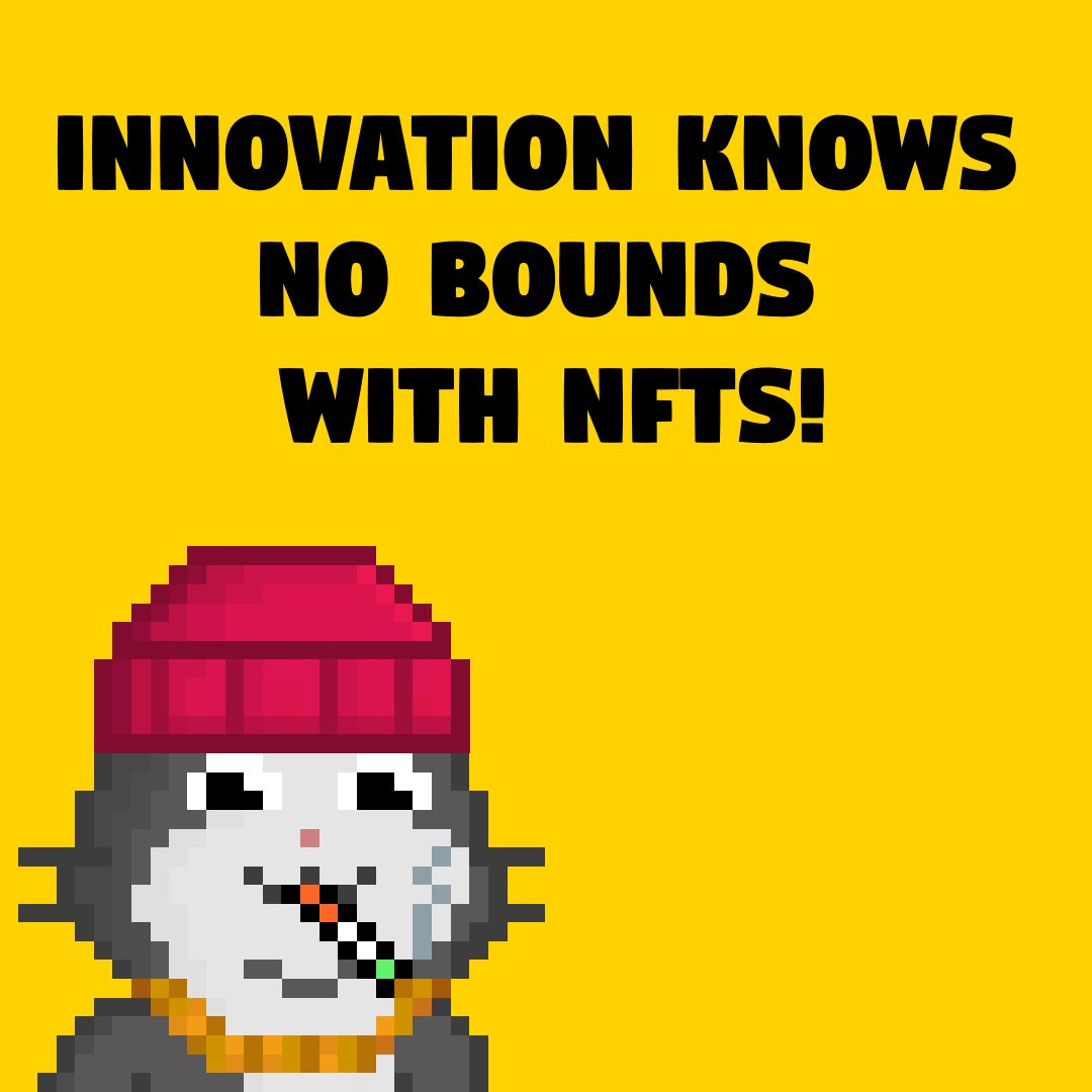 🌌 Let's break free from the ordinary and dive into the limitless potential of #NFTs! 🚀

These digital wonders are shattering boundaries, inspiring us to think outside the box in the development of future technologies. 🌠 

Innovation knows no bounds with NFTs! 💡🚁