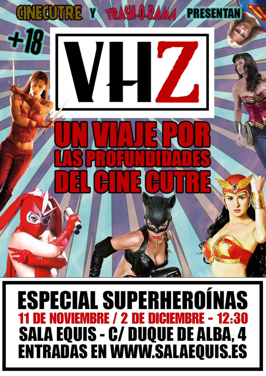 cinecutre's tweet photo. ¡Vuelve nuestro show de humor #VHZ a la Salaequis de Madrid!
11 de noviembre y 2 de diciembre a las 12:30 horas del mediodía. Un espectáculo de comedia con sketches en vivo, tráilers y extractos de películas dementes.
Entrada + consumición: https://t.co/OhZ3HLHNZm https://t.co/81BK4uuKvl
