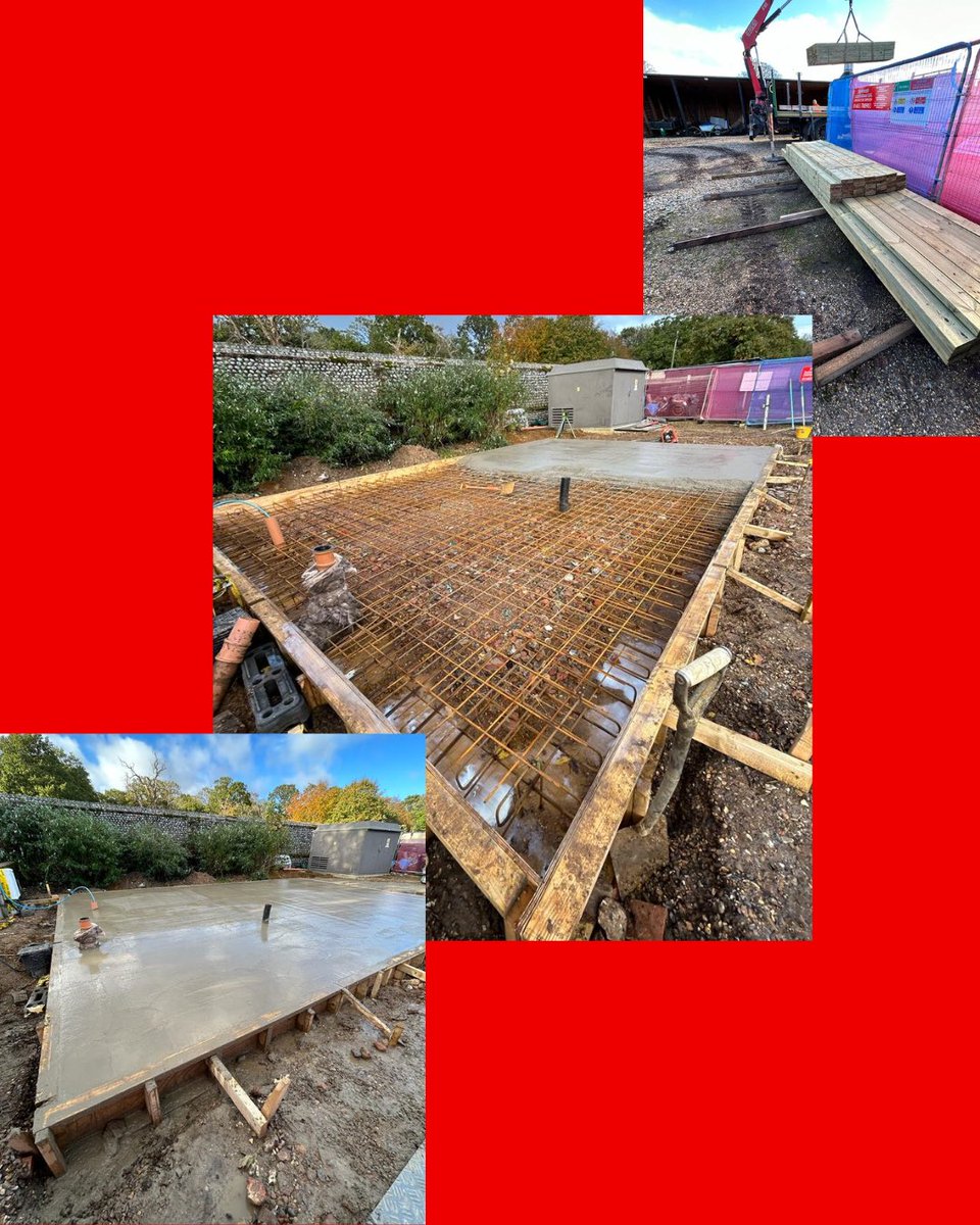 BILtd_'s tweet image. Felbrigg National Trust progressing with concrete raft slab being prepared and poured, along with timber delivery ready for our carpenters to start erecting the timber frame structure this week. 💪

#bawburghinstallations #nationaltrust #currentwork #norfolk #constructionuk