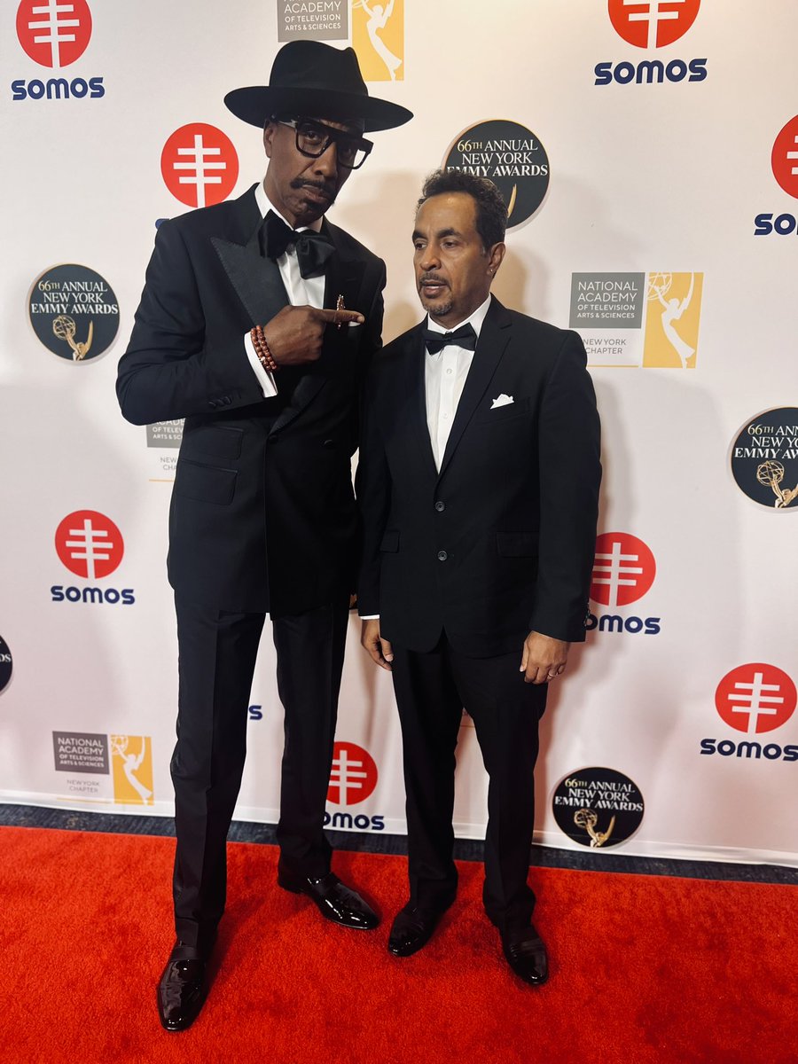 sidekick0212's tweet photo. Guess which two well dressed gents were cheated out of a NY Emmy? https://t.co/ZKwh9exj1L