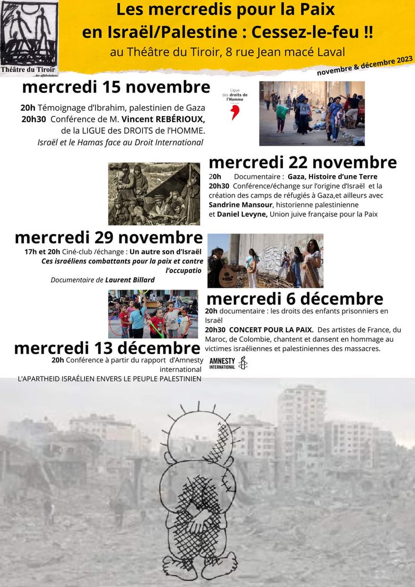 solidaires53's tweet photo. Les mercredis pour la Paix proposé par le théâtre du Tiroir #LAVAL https://t.co/PT5QsBTvRt