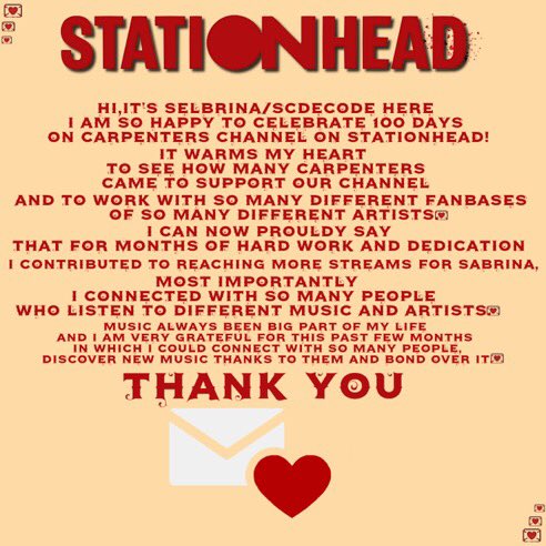SCdecode's tweet image. 🥳❗️Happy 100 DAYS❗️🥳
Today marks 100 days of me celebrating Sabrina on @STATIONHEAD on our own Carpenters channel🥳

Thank you for all the support I received while at it 🫶🏻
This week is going to be full of surprises so stay tunned and Stream with me now: share.stationhead.com/k3cx3wp3aso